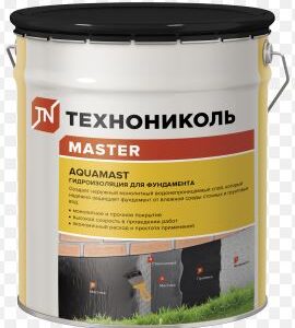 Мастика Аквамаст гидроизоляция фундамента (Технониколь) (18кг) 1кг/м2